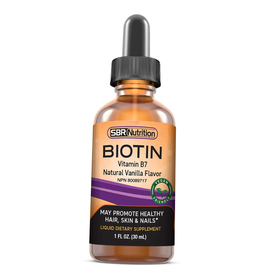 Biotin Liquid Drops, 5000mcg per Serving (60) 1.0Fl.oz (30ml) Vanilla
