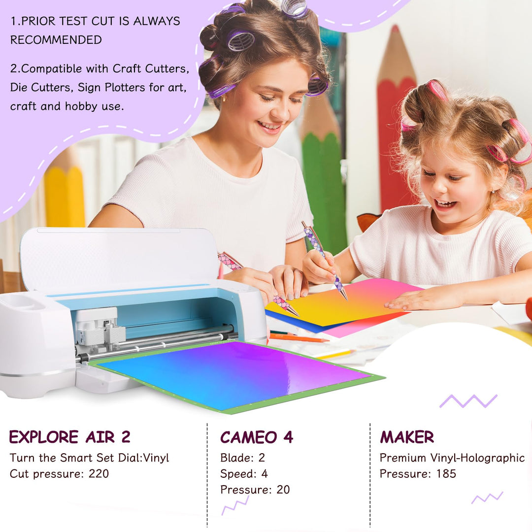Holographic Chrome Vinyl Sheets, Mystic Forest