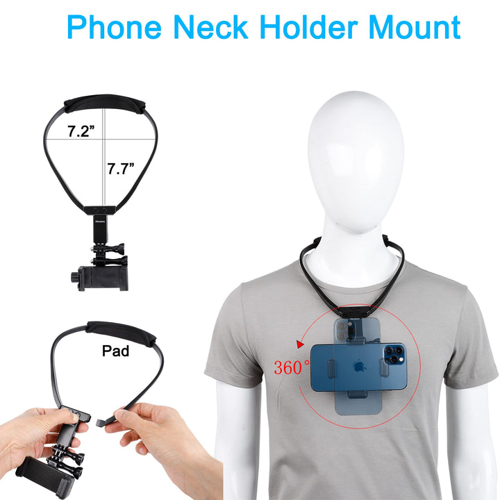 Pellking POV/Vlog Smartphone Head Strap Mount Selfie Ne
