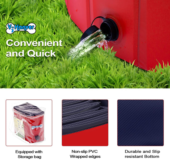 Foldable Dog Pool Collapsible Heavy Duty PVC Pet Pool Bath Tub for XLarge Dogs and Puppies, 63 X 12 inch