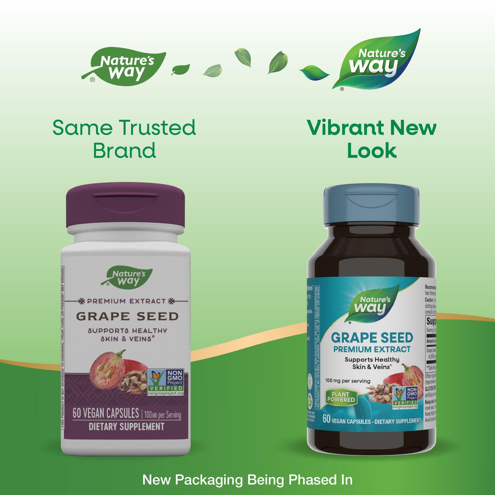 Nature's Way Grape Seed Premium Extract, Supports H