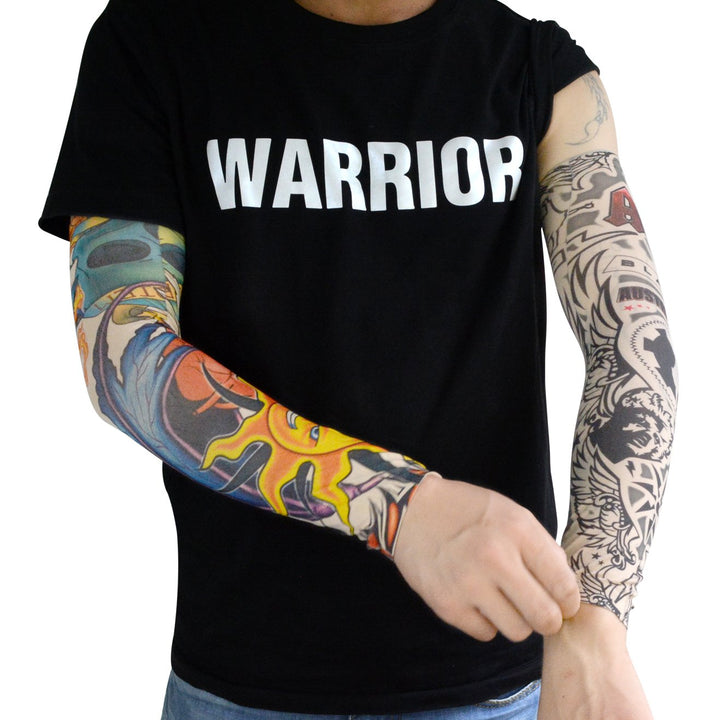 20pcs Tattoo Arm Sleeves Temporary Fake Slip on Arm Protector Body Art Arm Stockings Accessories - Designs Tribal, Dragon, Skull, and Etc.