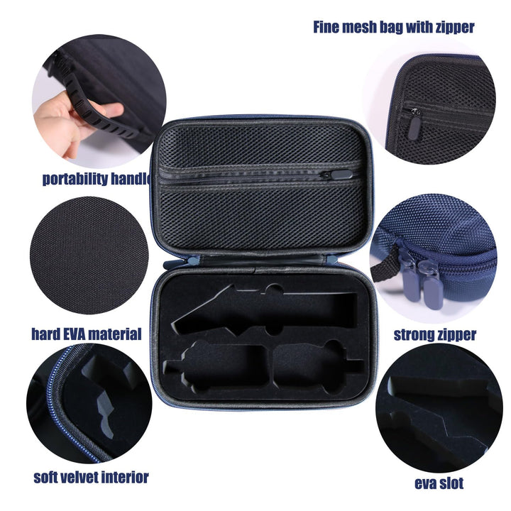Case Compatible with Klein ET310 Tool AC Circuit Breaker Finder and RT250, Electrical Tools Bag storage Organizer with Zipper Mesh Pocket for Integrated GFCI Outlet Tester and Accessories (Box Only)