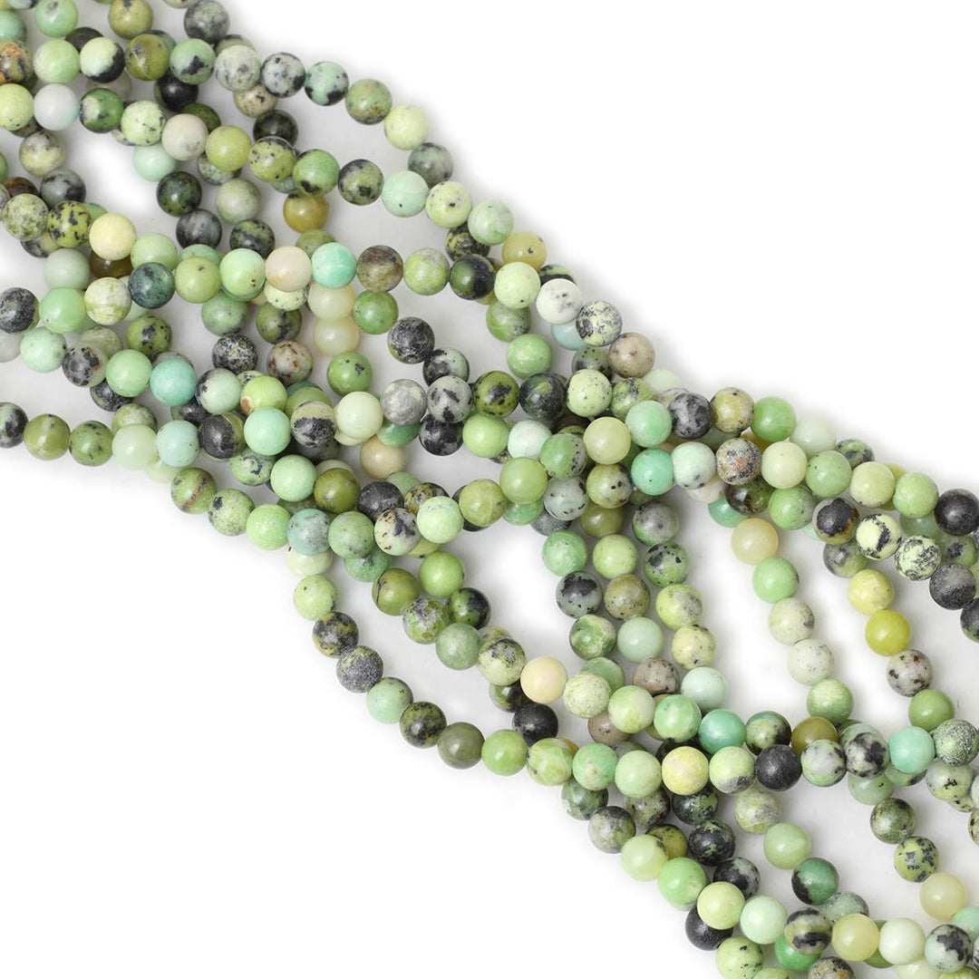 60PCS 6mm Natural Australian Jade Gemstone Round Loose Beads for Jewelry Making DIY Handmade Materials 1 Strand 15