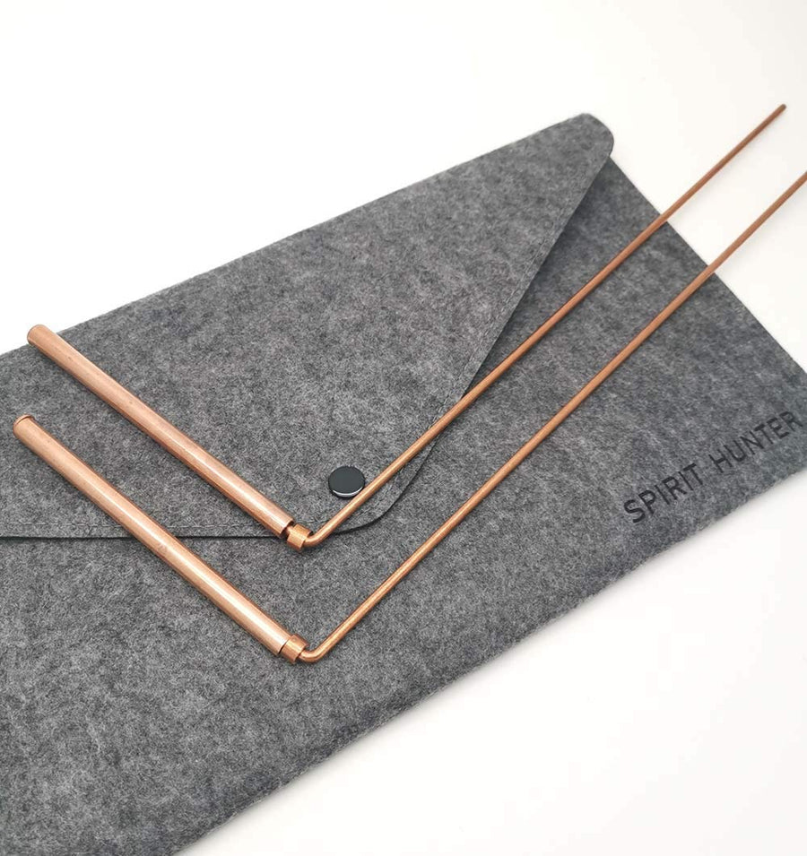 99.9% Copper Dowsing Rod- 2PCS Divining Rods with Bag - Detect Gold, Water, Ghost Hunting etc.