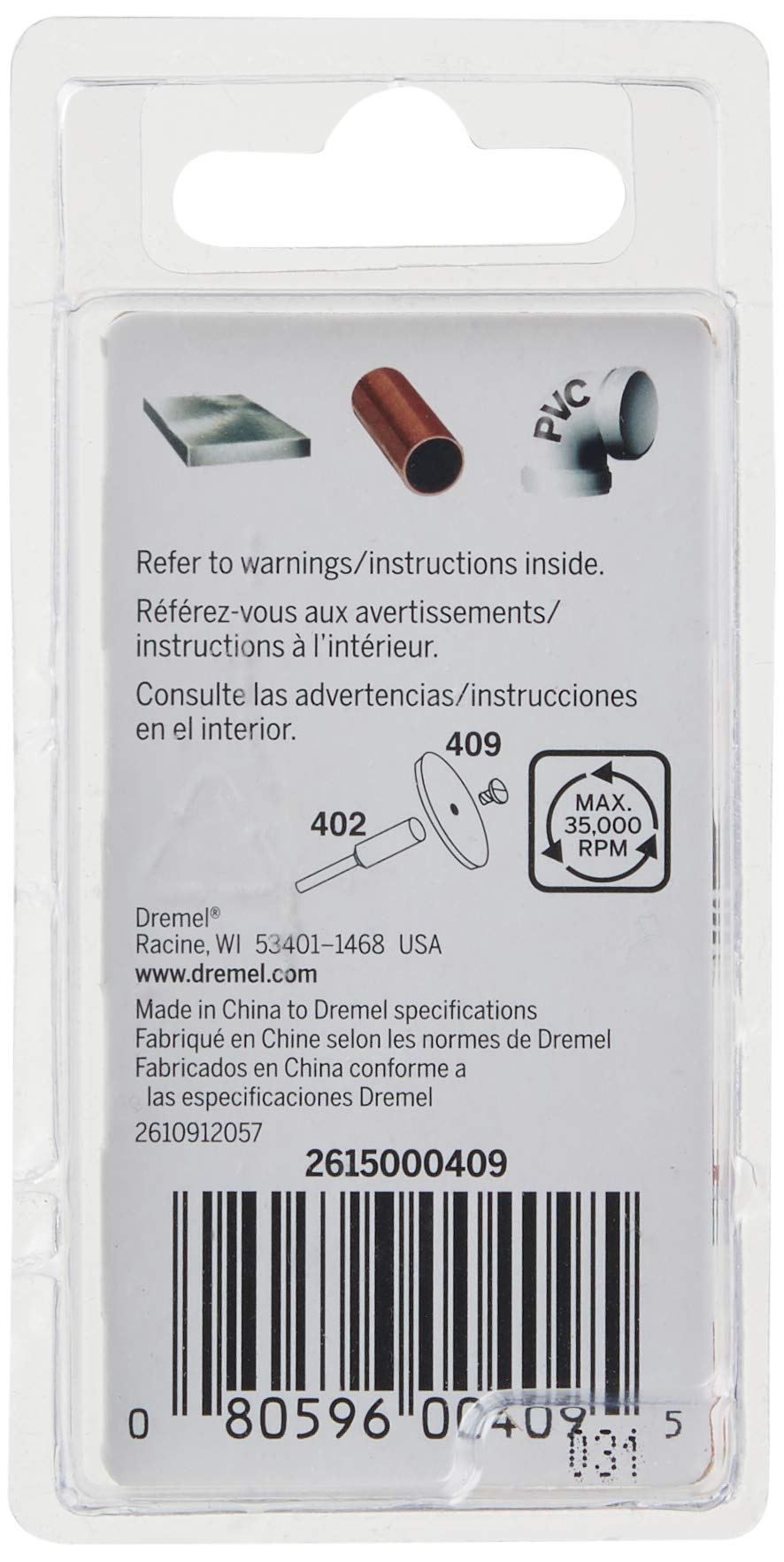 409 Cut-off Wheels .025 thick, 36 Pack