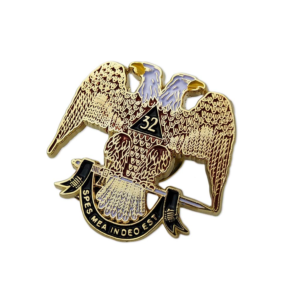 Scottish Rite 32nd Degree Masonic Lapel Pin Badge