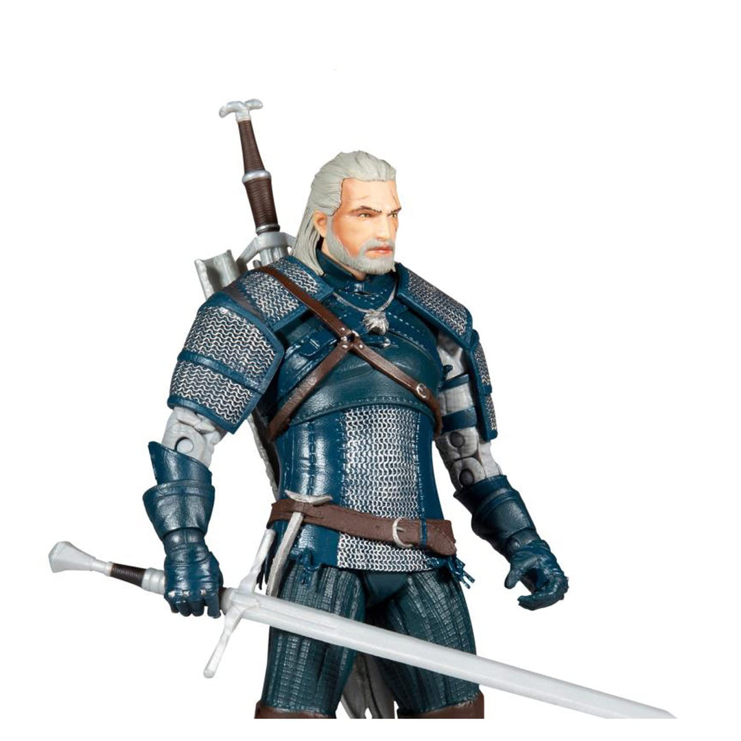The Witcher Geralt of Rivia (Viper Armor: Teal) 7 Action Figure with Accessories
