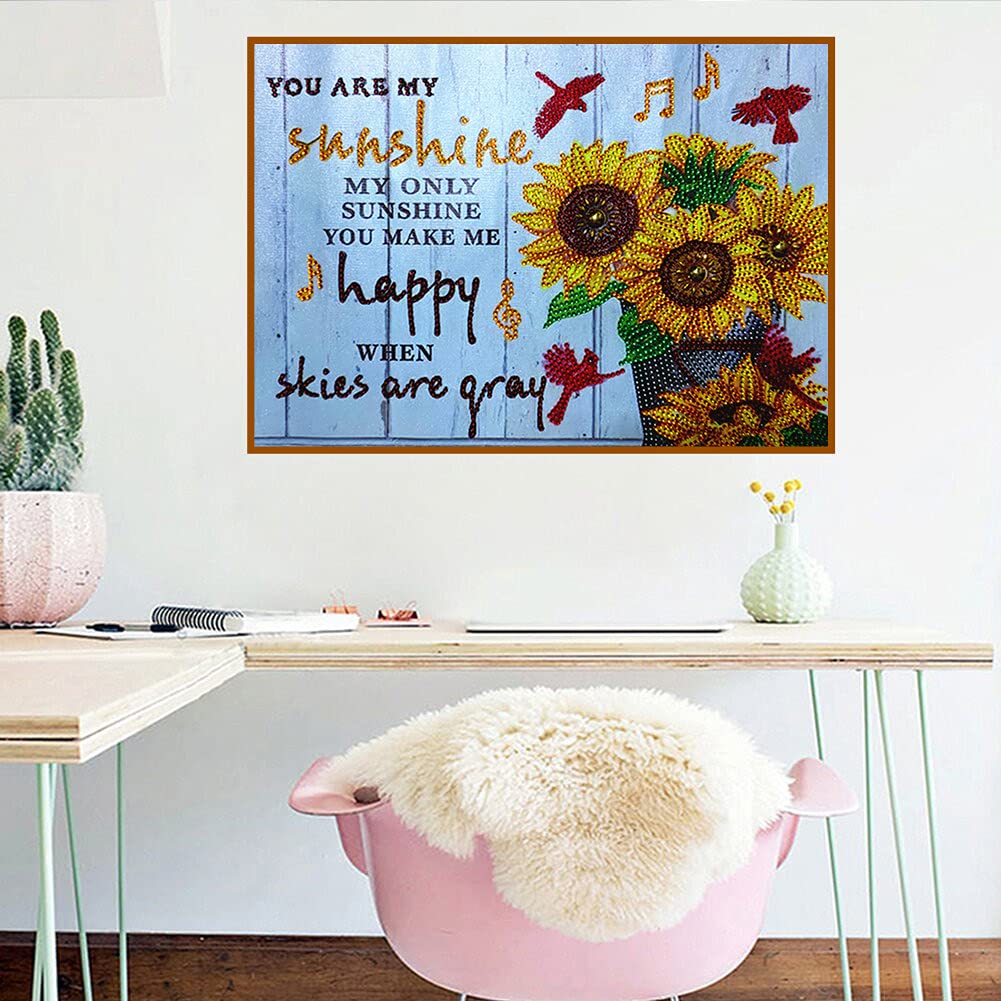 Diamond Painting Kits for Adults,DIY 5D Special Shaped Diamond Painting Partial Drill Diamond Art Crystal Rhinestone Diamond Art Crafts by Number Kits Mosaic Making for Wall Home Decor (12x16)