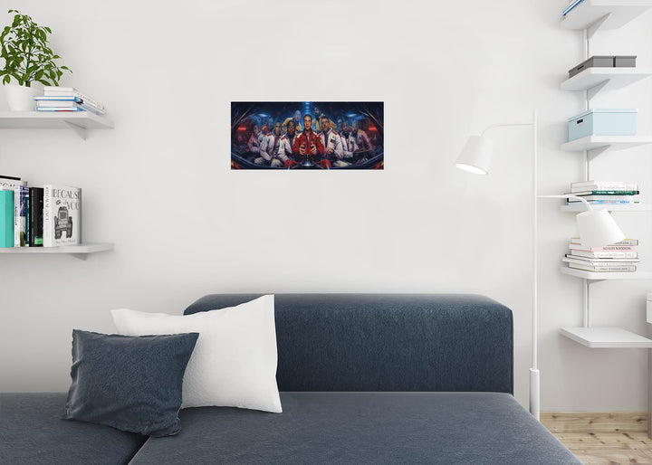 Logic Merch The Incredible True Story Album Cover Art Spacesuits Rap Posters Rapper Merch Logic Merchandise Everybody Young Sinatra Bobby Tarantino No Pressure Cool Wall Art Print Poster 36x12