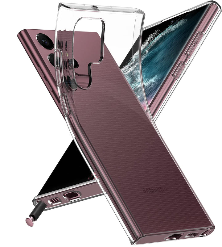 Galaxy S22 Ultra Case, for Samsung Galaxy S22 Ultra Case Clear Slim Thin Scratch Resistant TPU Rubber Soft Silicone Crystal Clear Lightweight Gel Protective Cover for Galaxy S22 Ultra 5G 2023