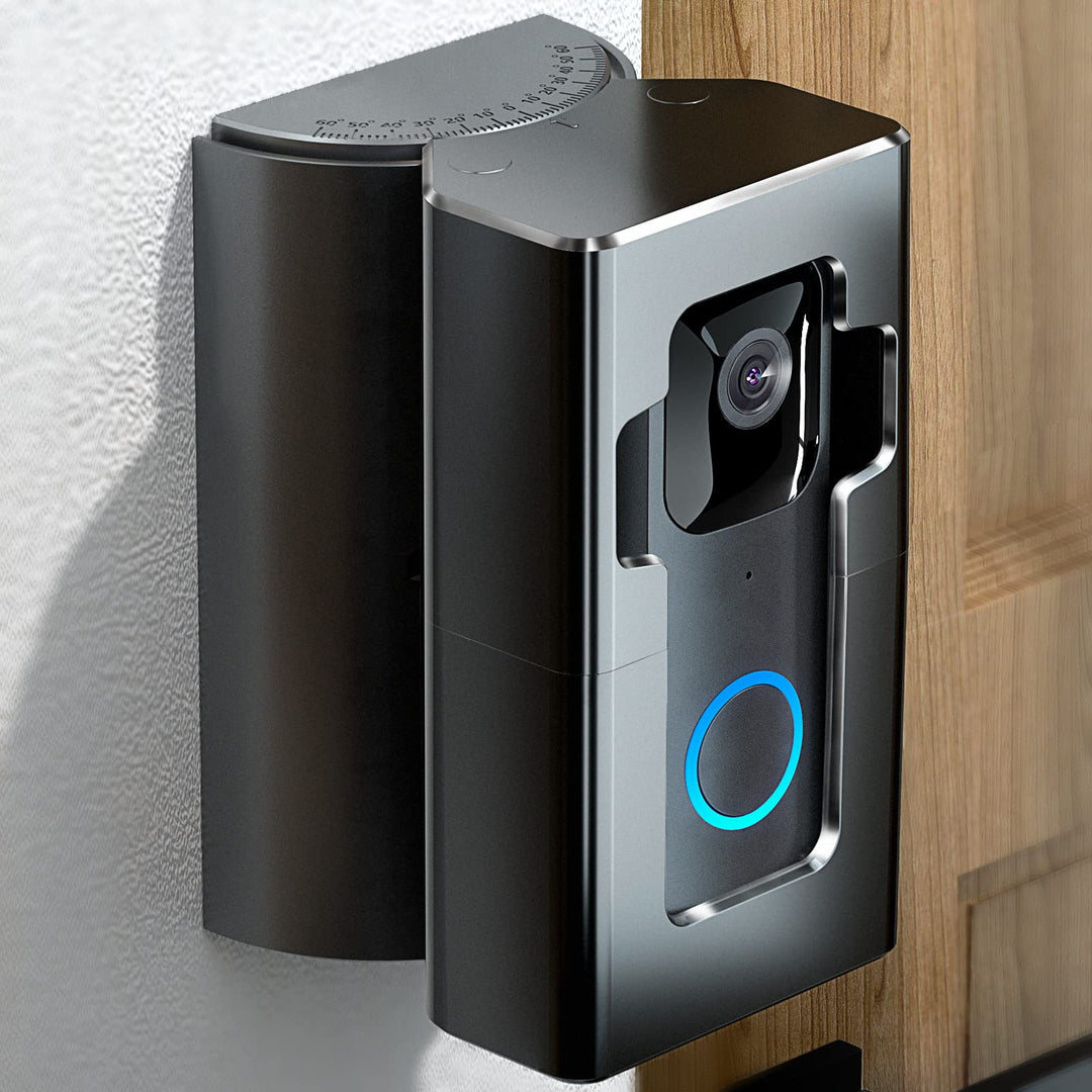 Adjustable (35 to 135 Degree) Doorbell Angle Mount, Anti-theft Video Doorbell Mount Compatible with Most Brand Video Doorbell, Easy to Install(Patent Pending)