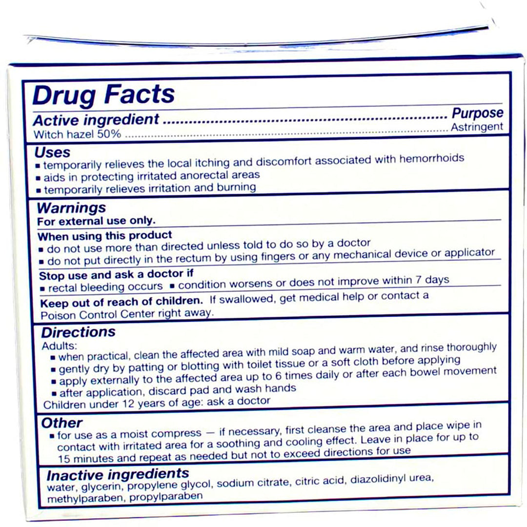 Medicated Witch Hazel Hemorrhoidal Pads, 100-Count Pads (Pack of 3)