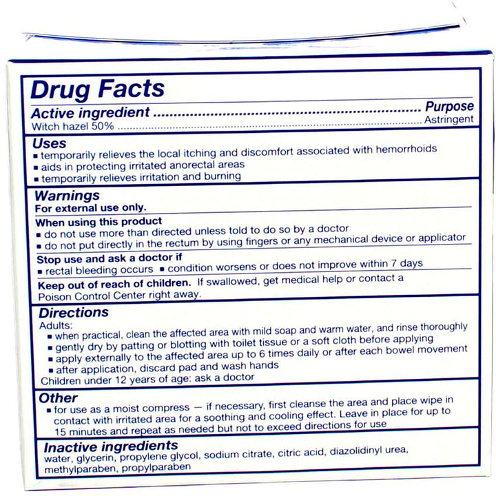 Medicated Witch Hazel Hemorrhoidal Pads, 100-Count Pads (Pack of 3)