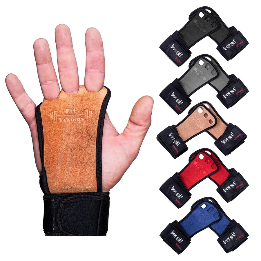 Gymnastics Grips - Gloves for Crossfit - Pull Up Bar Grips - Non-Slip Leather Hand Grips for Men & Women - Gymnastics Gloves for Bars - Protection from Tears & Blisters - Secure & Comfortable Workout