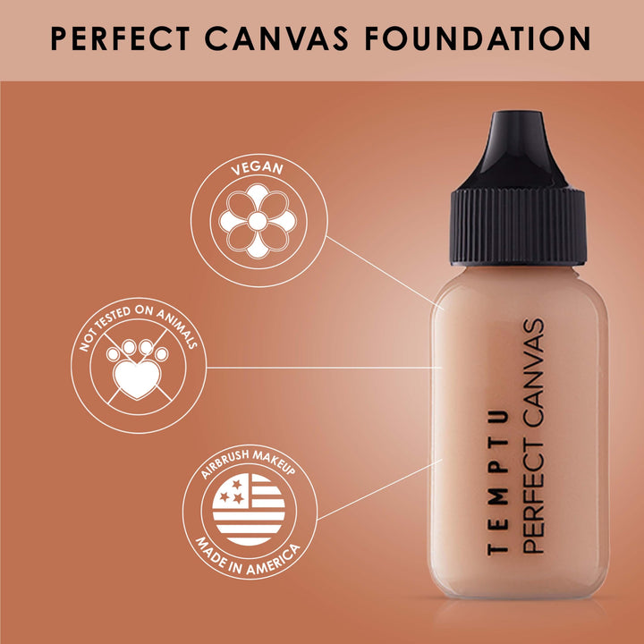 Temptu Perfect Canvas Hydra Lock Airbrush Foundation, Hazelnut, 1 Fl Oz