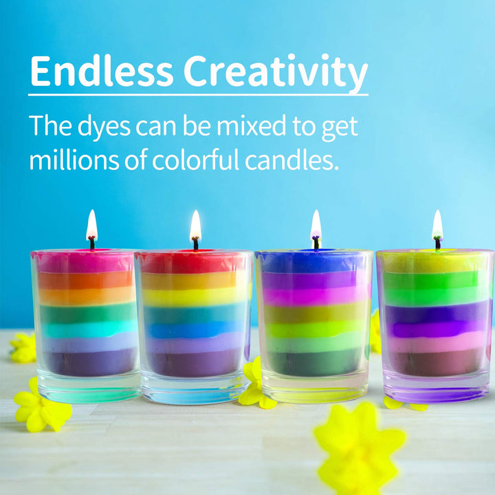 Candle Color Dye for Soy Wax, Safe and Natural- 34 Popular Colors for Candle Making - 8.5oz