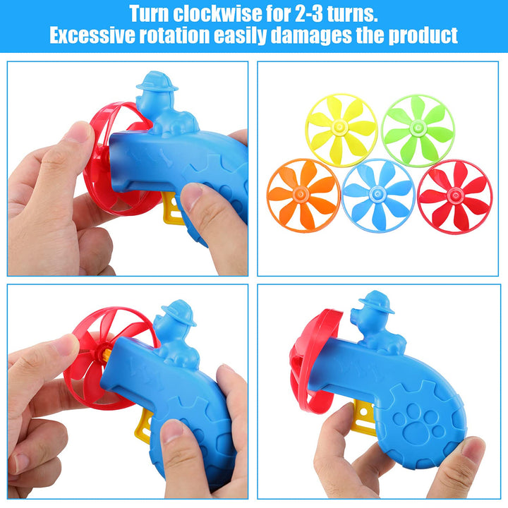 15 Pieces Cat Fetch Toys Colorful Flying Propellers Cat Chasing Flying Propeller Cat Playing Toy for Interactive, Exercising, Training, Hunting, Chasing, Batting, 5 Colors