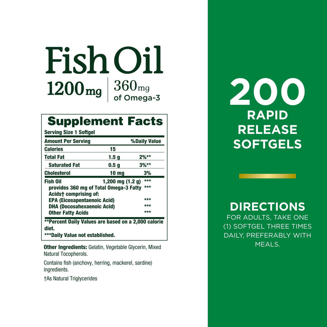 Nature&#39;s Bounty Fish Oil, Supports Heart Health