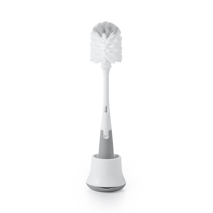 Tot Bottle Brush with Nipple Cleaner and Stand - Gray