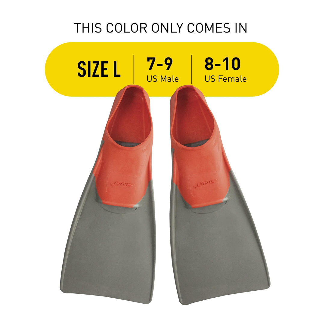 Long Floating Fin 7-9 Red/Gray