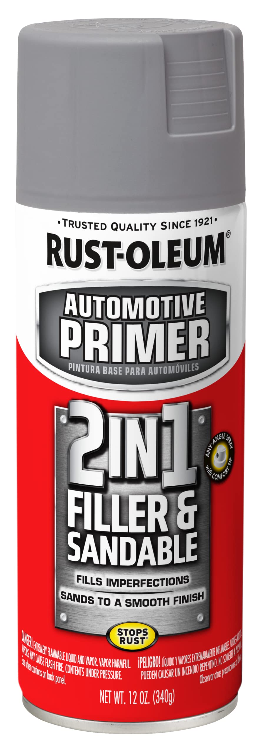 260510 Automotive 2-in-1 Filler &amp; Sandable Primer, 12 Ounce (Pack of 1), Gray