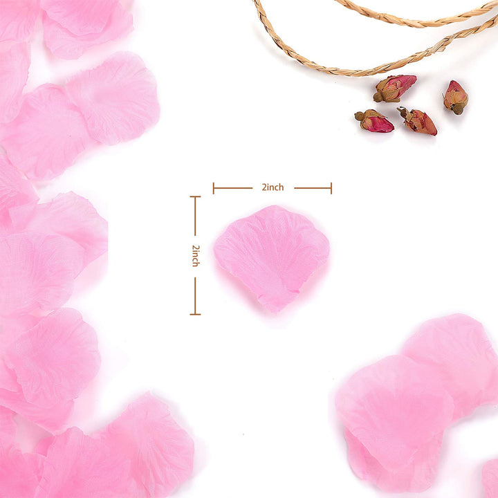 3000 PCS Silk Pink Rose Petals Artificial Flower Petals for Romantic Night Wedding Party Flower Decoration Valentine Day (Light Pink, 3000 pcs)