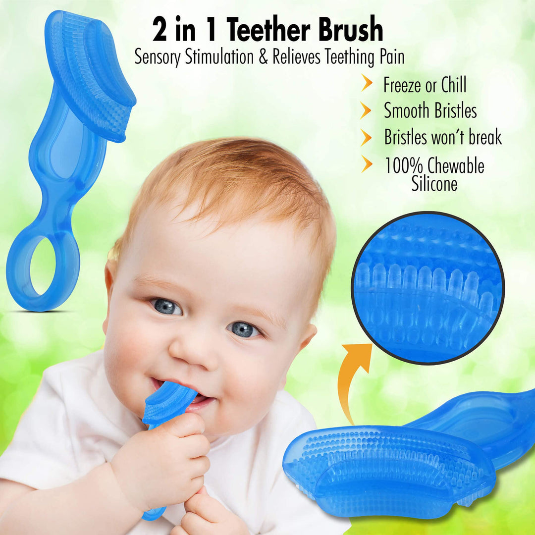Baby Buddy 2 Count Baby&#39;s 1st Toothbrush Blue