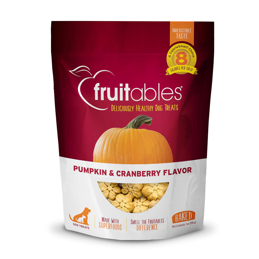 Baked Dog Treats – Pumpkin Treats for Dogs – Healthy Low Calorie Treats – Free of Wheat, Corn and Soy – Pumpkin and Cranberry – 7 Ounces