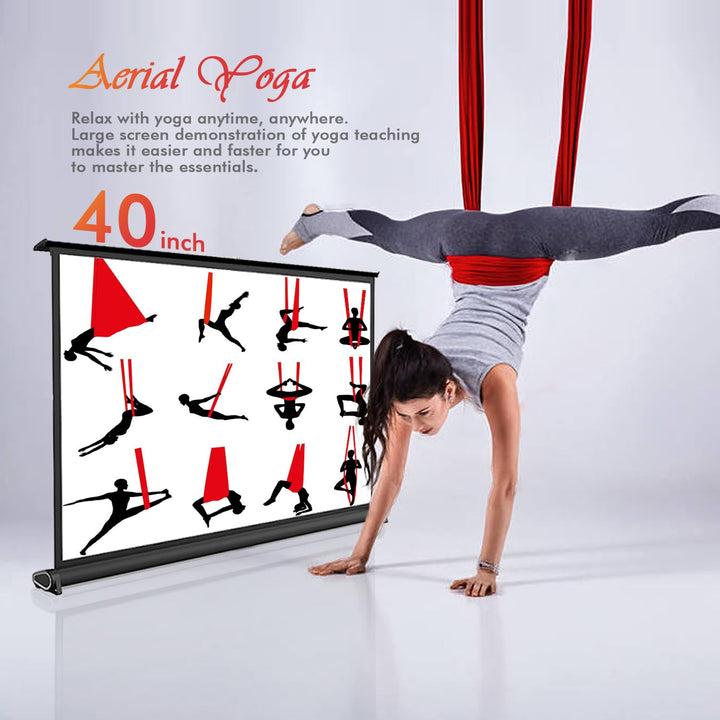 40 Inch Portable Projection Screen16:9 Small Retractabl