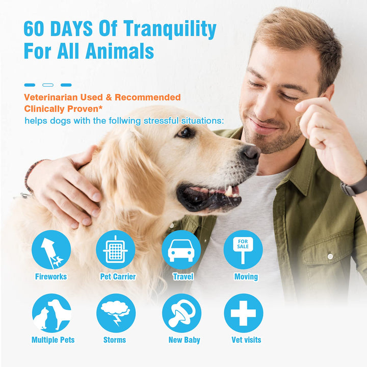 Calming Collar for Dogs 3 Packs Pheromone Collar Calm Anxiety Relief 60 Days Collar for Dog and Puppy Stress Reliever Relaxing Comfortable Collar Breakaway Design Gray Adjustable Size Up to 25 Inches