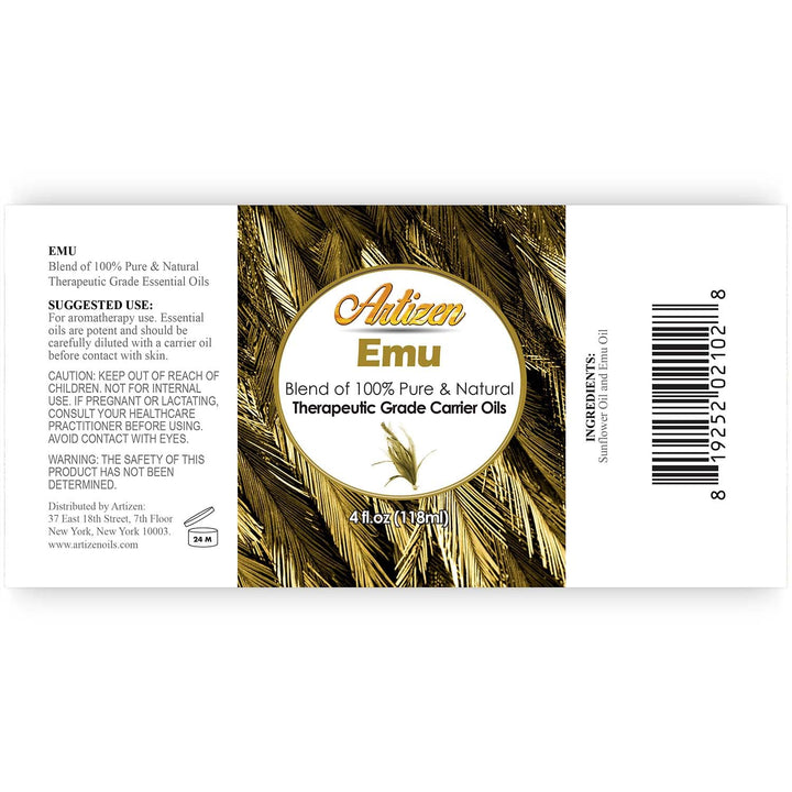 100% Pure Emu Oil (HUGE 4OZ BOTTLE) - Premium Skin &amp; Hair Moisturizer - Natural Hair Strengthener to Help Prevent Hair Loss - Perfect Additive to Shampoo, Conditioner, Soap, and Lotion
