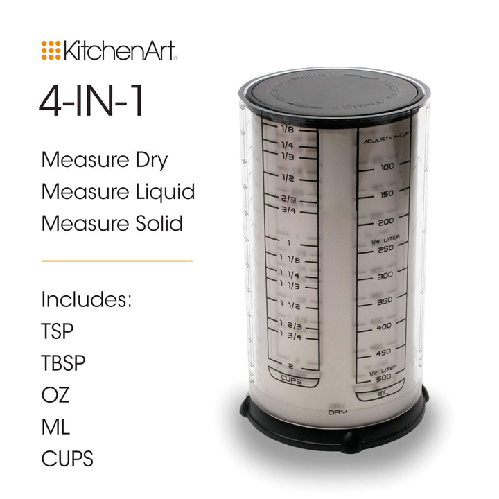 KitchenArt 55210 Pro 2 Cup Adjust-A-Cup, Satin