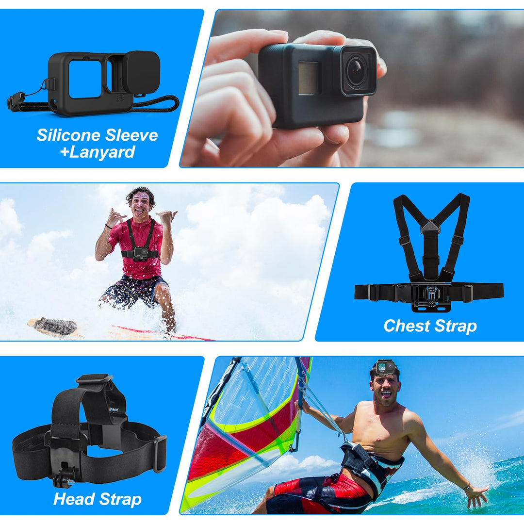 Kuptone 52 in 1 Accessories Kit Bundle for Gopro 11 10 