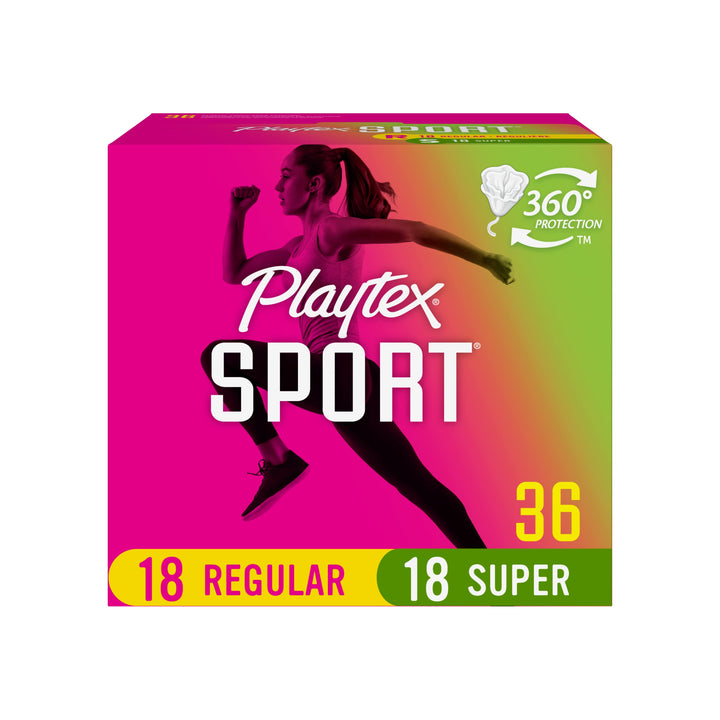 Playtex Sport Tampon Multipack, Unscented, (18 Regular/