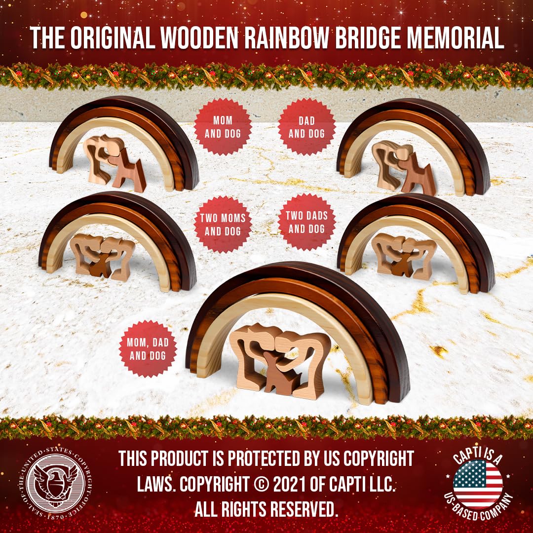 Rainbow Bridge Dog Memorial Gifts, Cat Memorial Gifts - I&#39;ll Meet You at The Rainbow Bridge - Pet Loss Gifts, Bereavement, Sympathy Keepsake Dog Mom, Dog Dad for Loss of Pet (Dog and Mom)