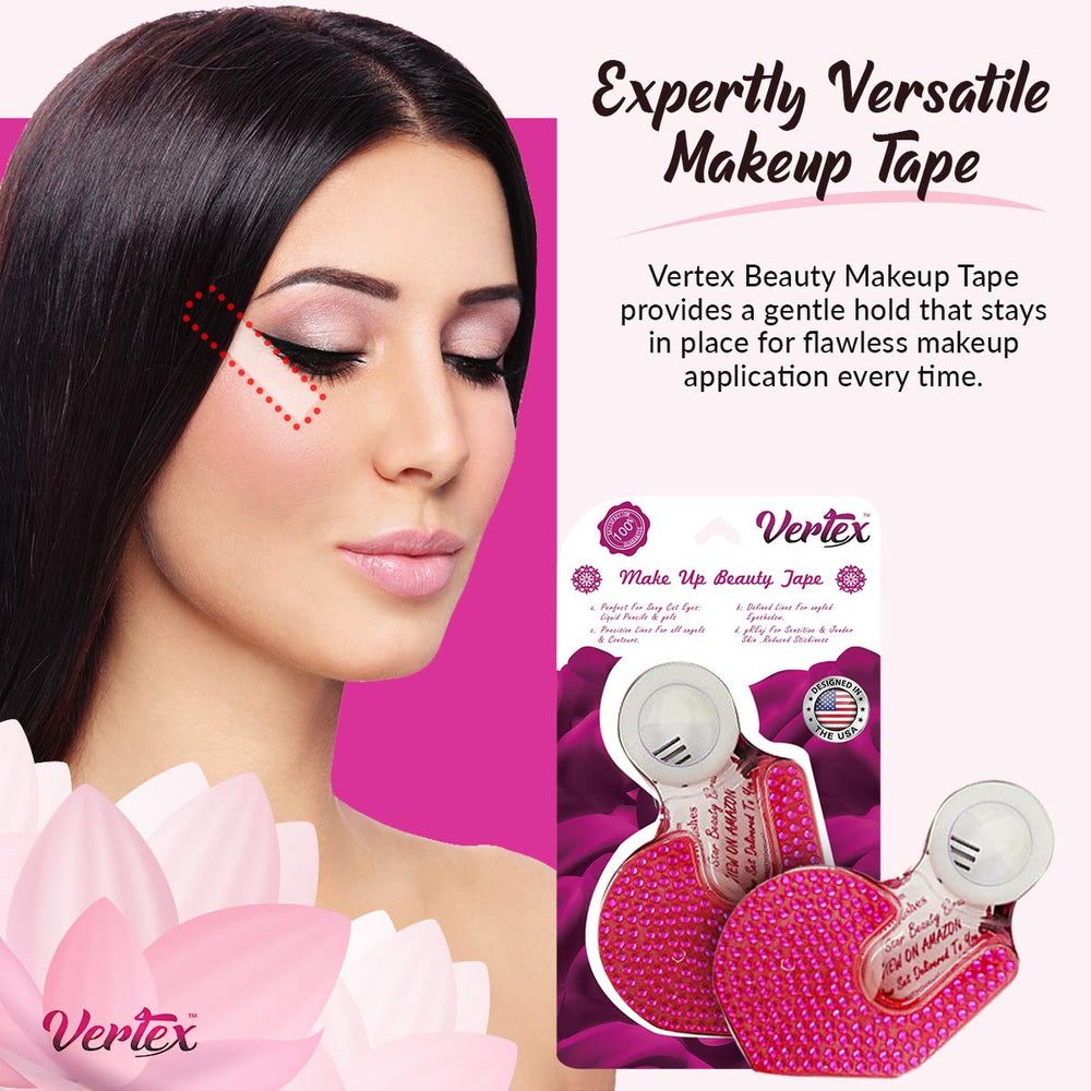 Makeup Tape Eyeshadow Eyeliner Shields - Easy & Gentle On Facial Skin Breathable Tape Not Harsh Perfect To Achieve SEXY Winged Eye liner Clean Eye shadow Angle Edges & Blending Defined Contour Lines