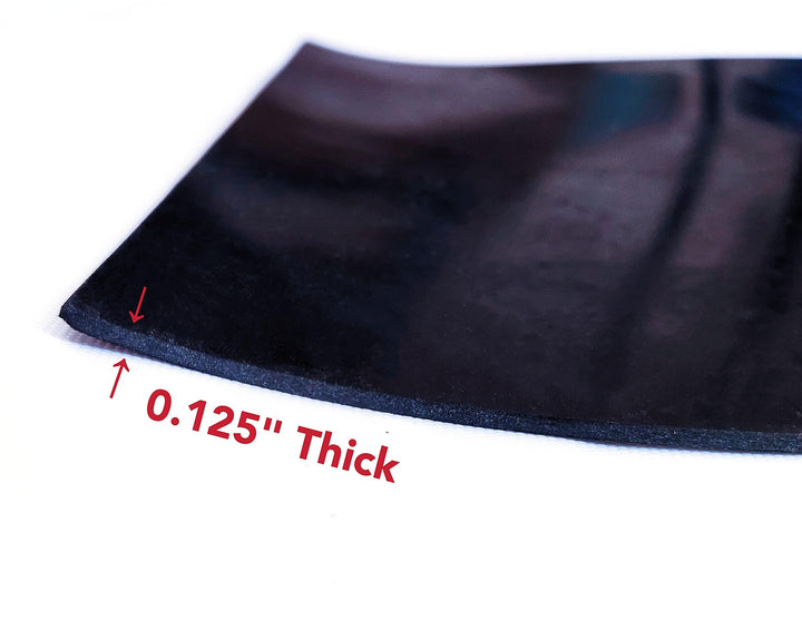 Rubber Sheet Anti Vibration Isolation Pads Acoustic Damping Film Shock Absorbing Foam Rubber Mat 12 x 6 x1/8 inch 70 Duro