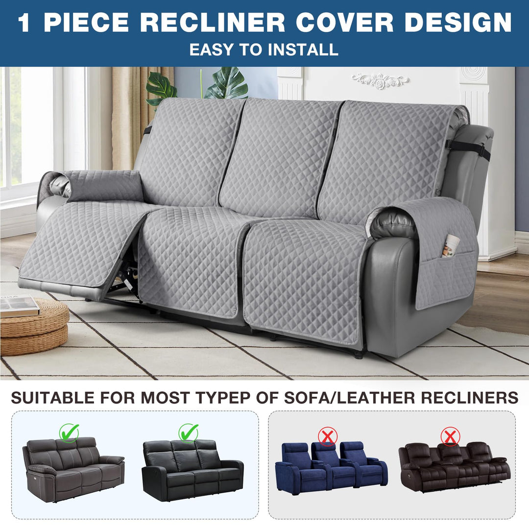 TAOCOCO Recliner Sofa Slipcover Couch Covers for 3 Cush