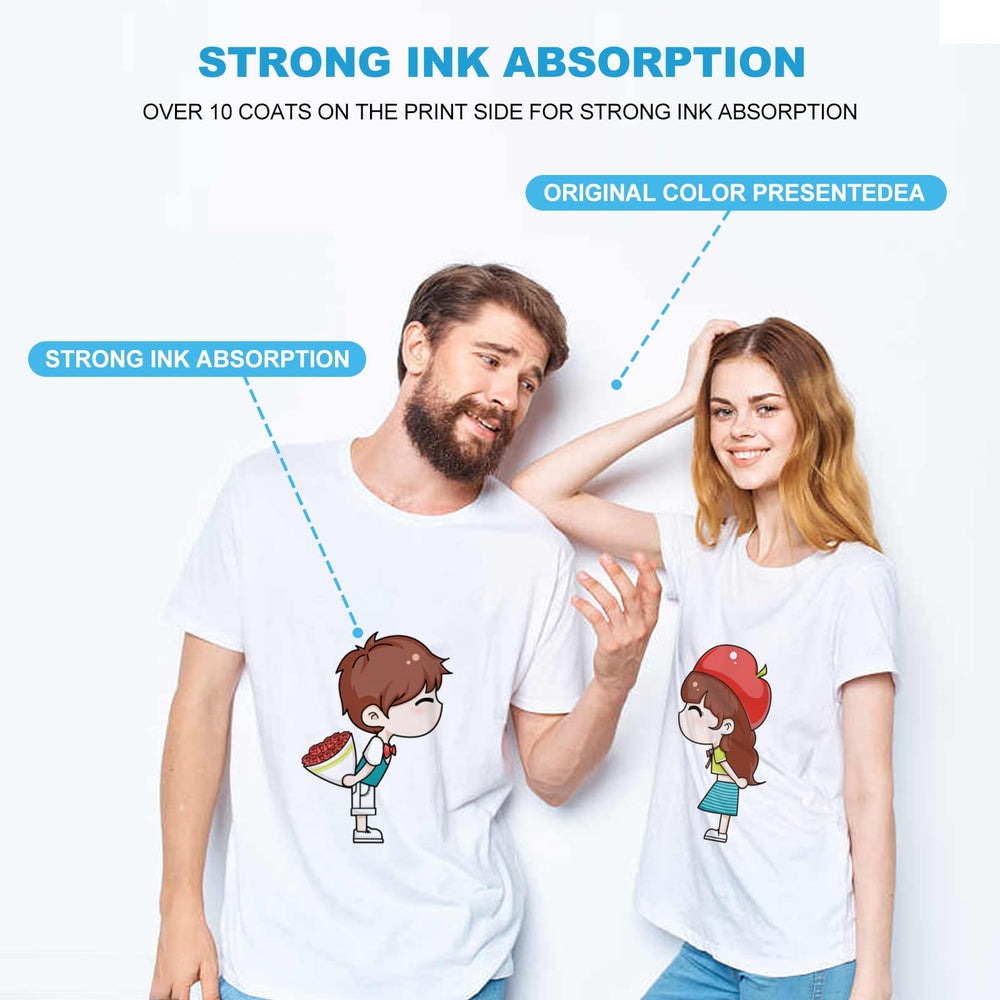 DTF Transfer Film-A4(8.3 x 11.7) 30 Sheets PET Clear PreTreat Sheets-Heat Transfer Paper for DYI Direct on T-Shirts Textile