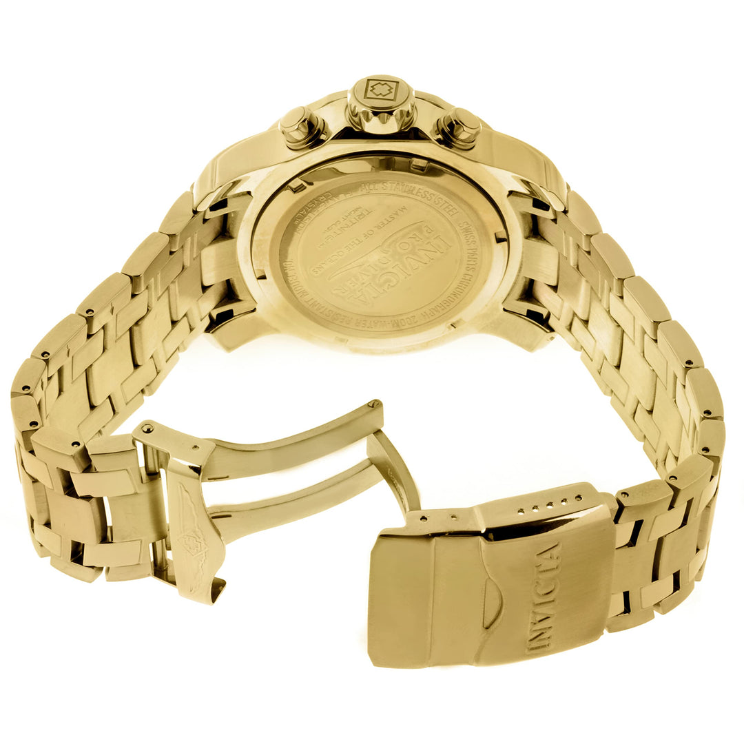 Men&#39;s 0073 Pro Diver Collection Chronograph 18k Gold-Plated Watch