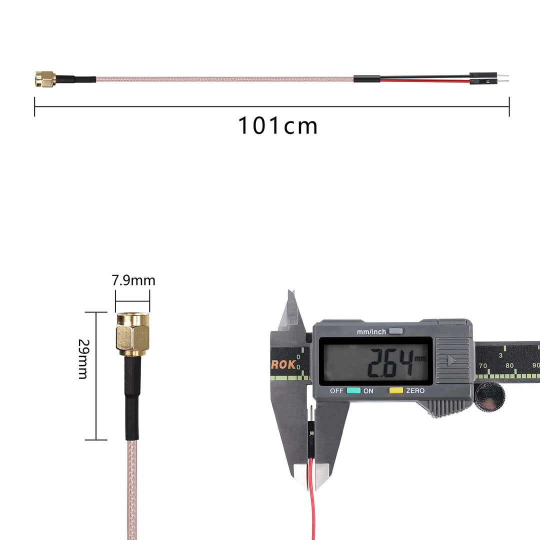 XMSJSIY SMA Male to Dupont Wire Coaxial Coax Test Leads