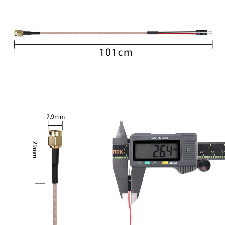 XMSJSIY SMA Male to Dupont Wire Coaxial Coax Test Leads