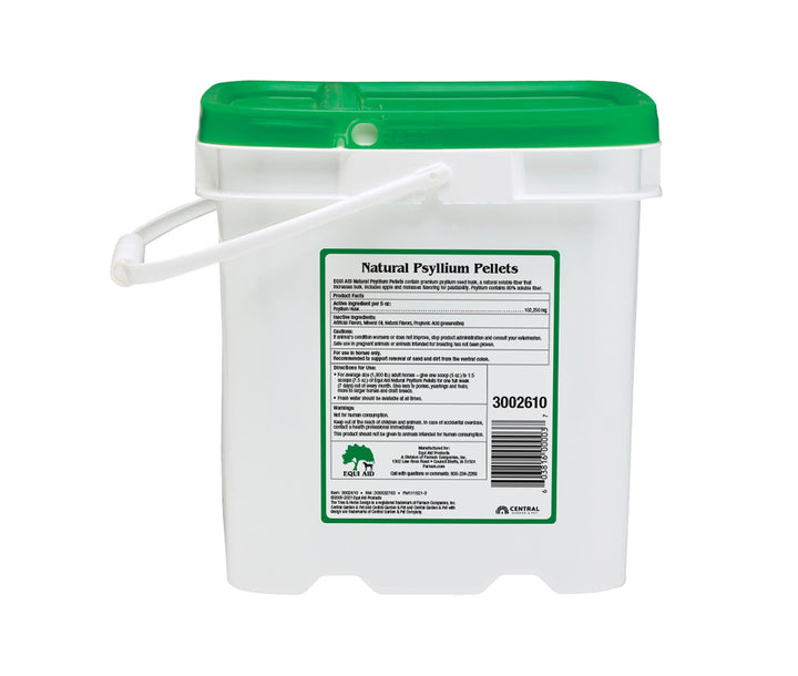 Farnam Equi Aid Natural Horse Psyllium Pellets Supplement, Supports Removal of Sand & Dirt From the Ventral Colon, 20 Pounds, 64 Scoops