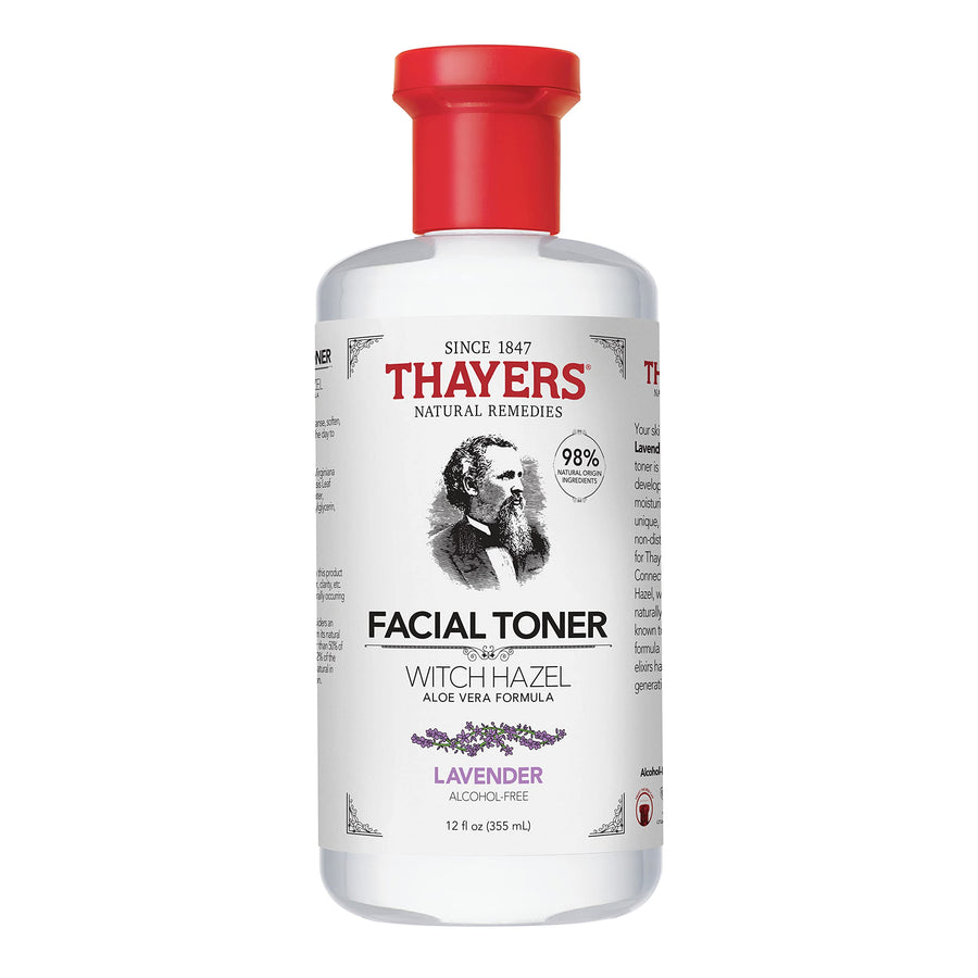 Alcohol Free Witch Hazel with Organic Aloe Vera Formula Toner, Lavender 355ml