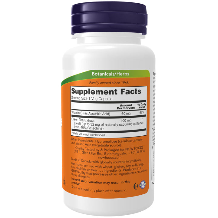 NOW Foods Supplements, Green Tea Extract 400 mg with Vi