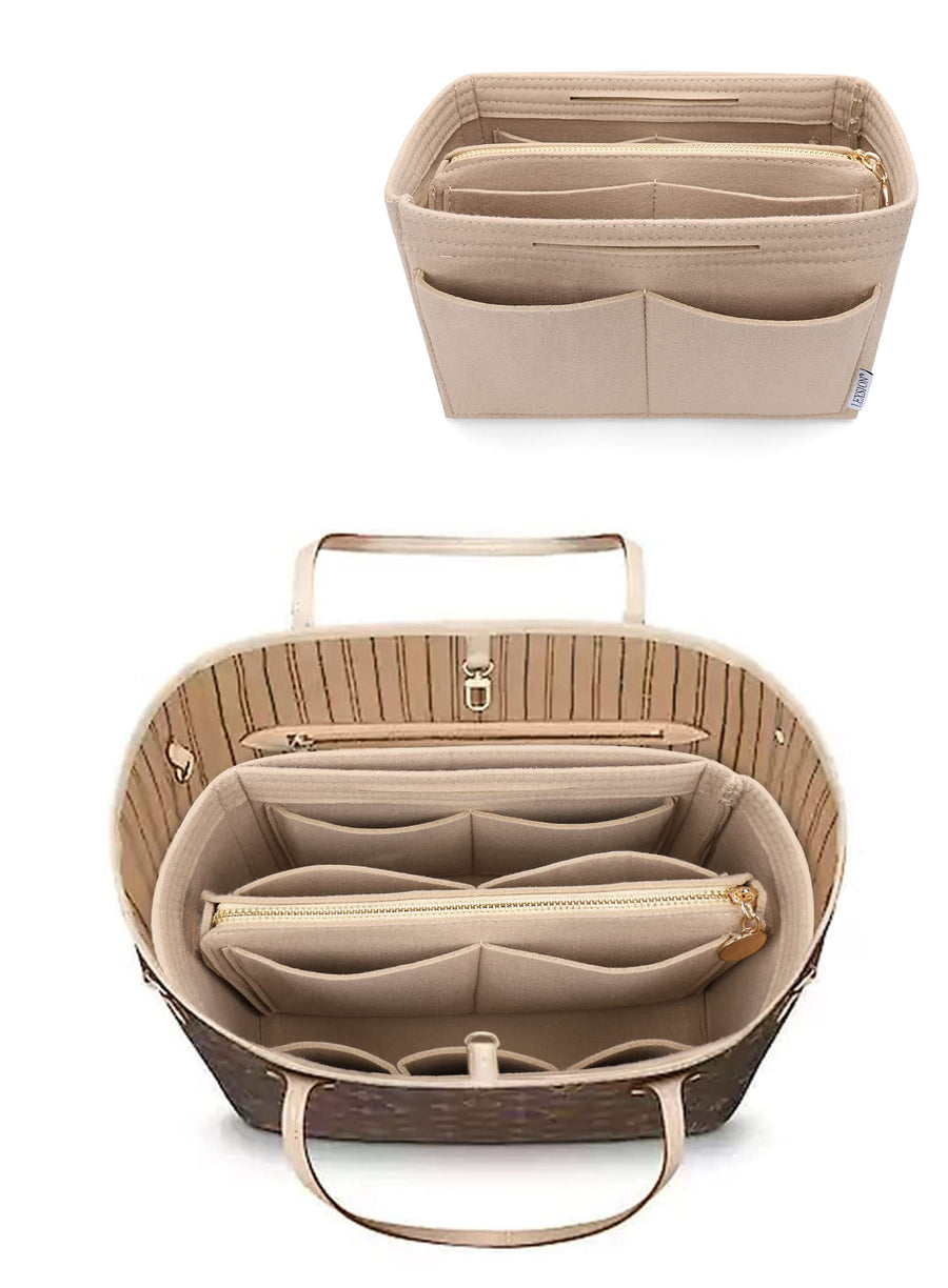 LEXSION Felt Purse Bag Organizer Insert with zipper Bag