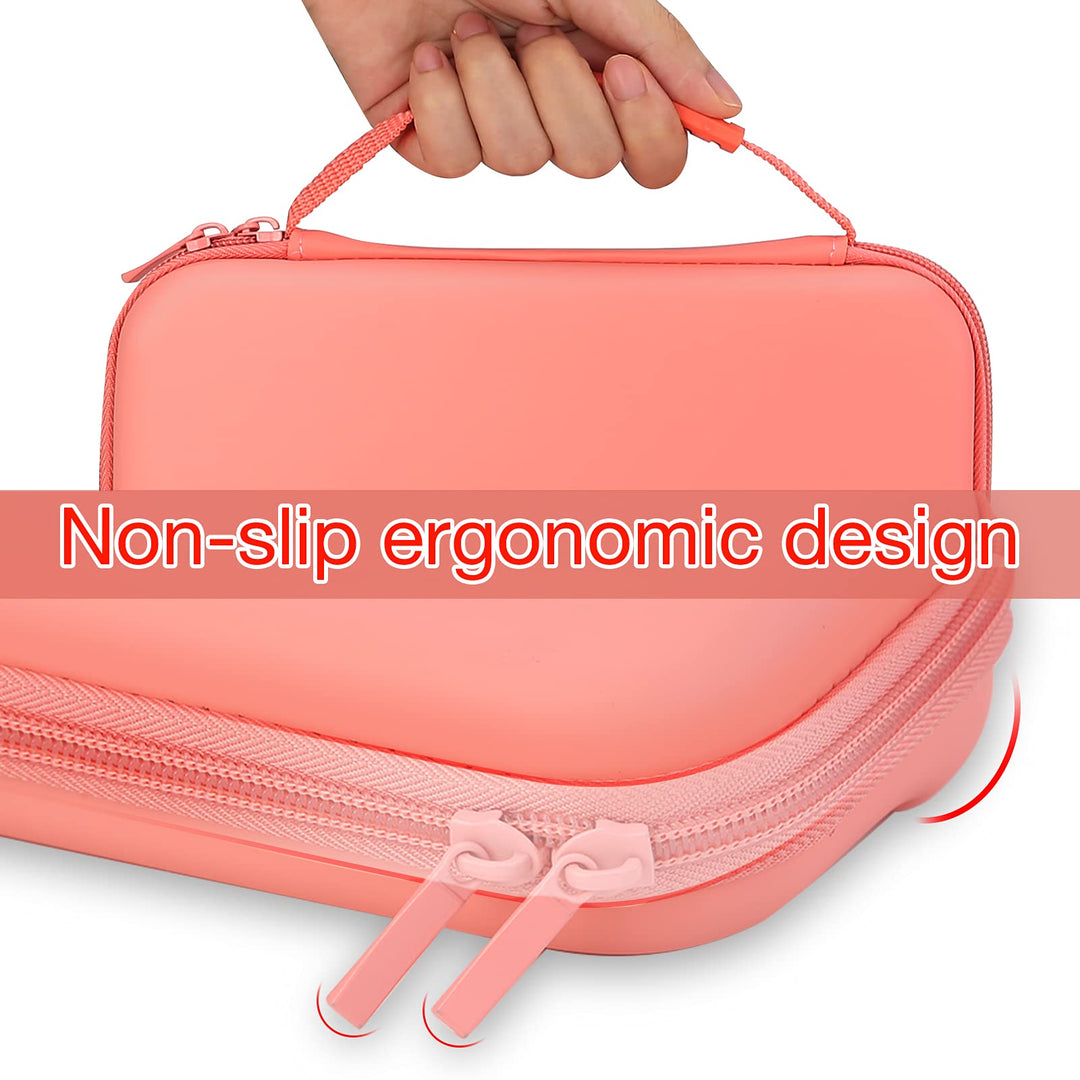 Case Compatible for Nintendo Switch Lite, Protective Cover for Switch Lite, Screen Protector Case Compatible for Switch Lite with Thumb Grip -Pink, Pink, Protective Storage Bag, Pink, Fashion.