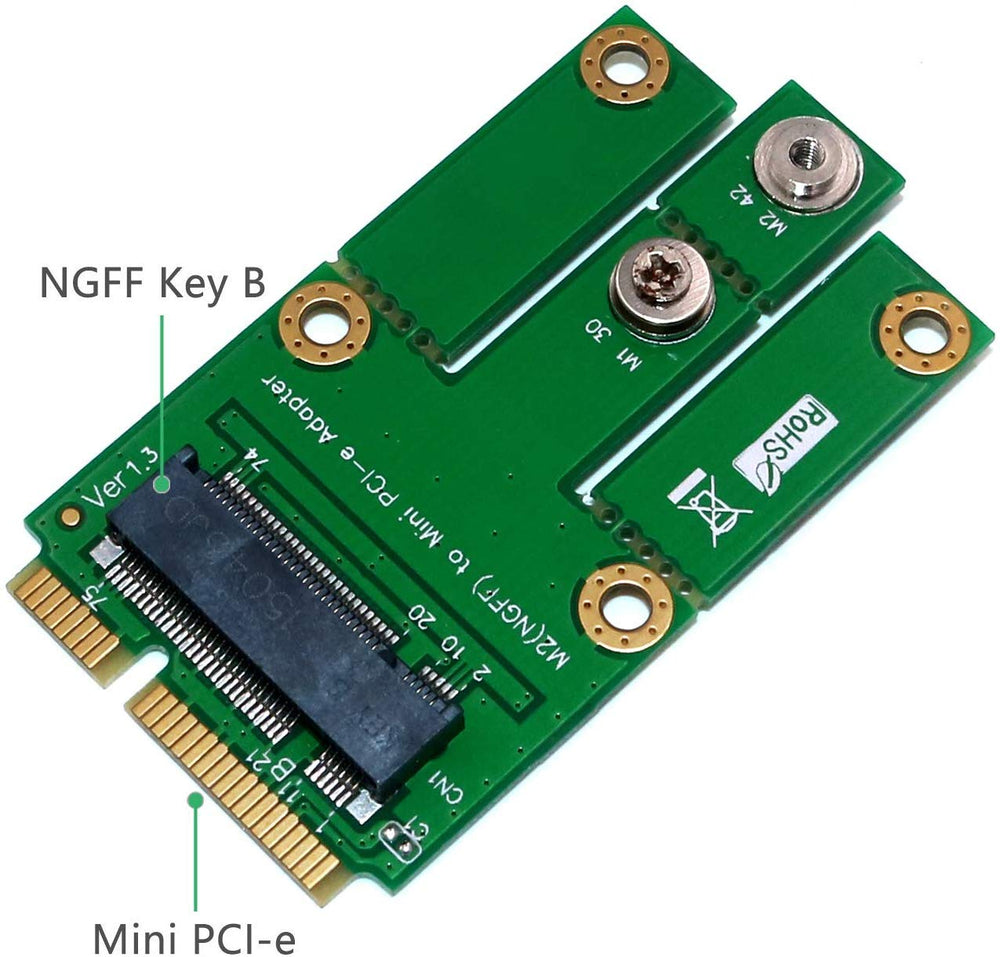 M. 2 NGFF Key B to Mini PCI-E Adapter with SIM Card Slo