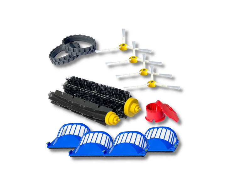 Replacement Parts Accessories Compatible for iRobot Roomba All 600 Series: 670 671 675 677 690 692 694 650 665 Side Main Roller Brush Filter Wheel Tires